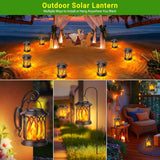 KOOPER Solar Lanterns – Vivid Dancing Flame Outdoor Lights for Garden & Patio
