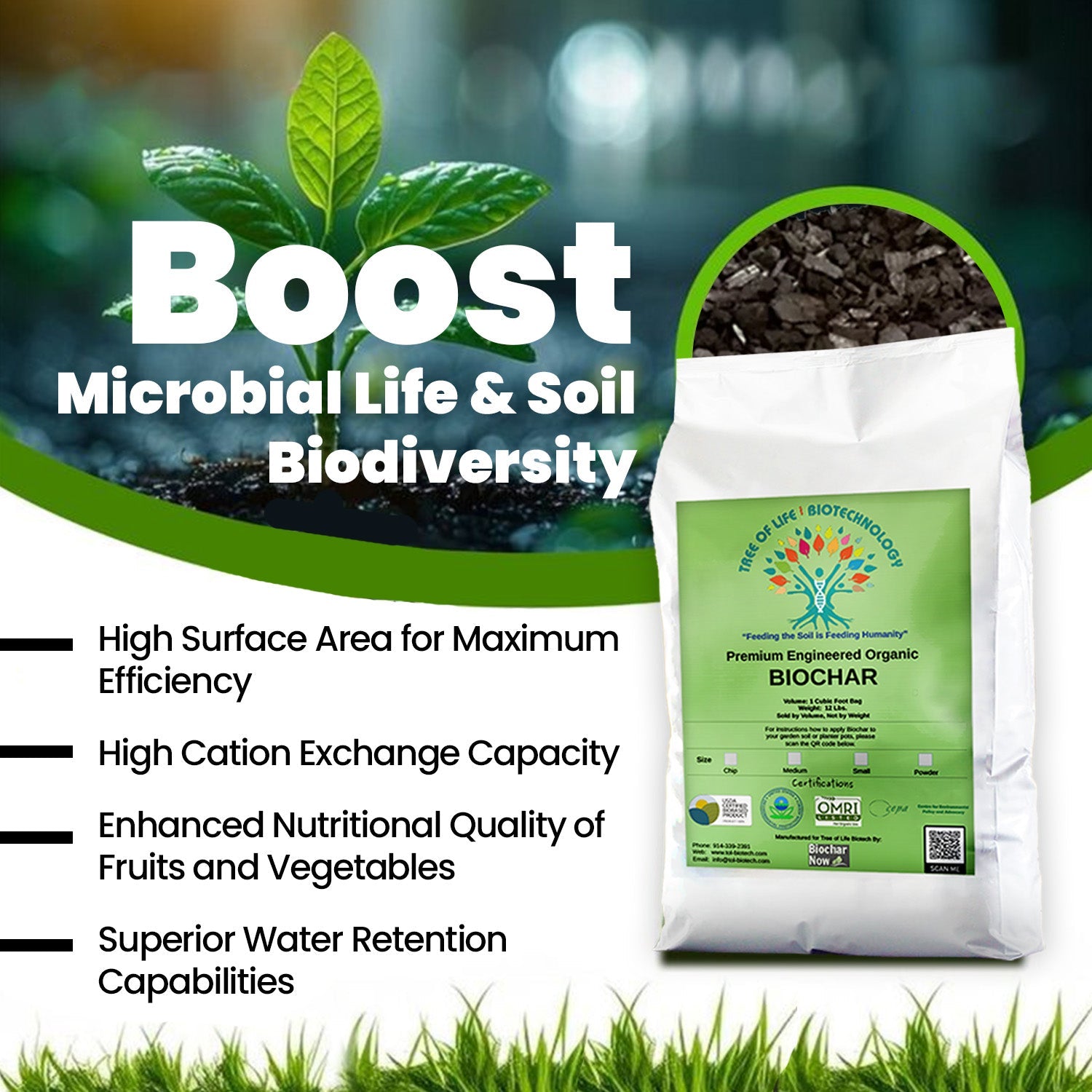 Premium Engineered Biochar (Chip)