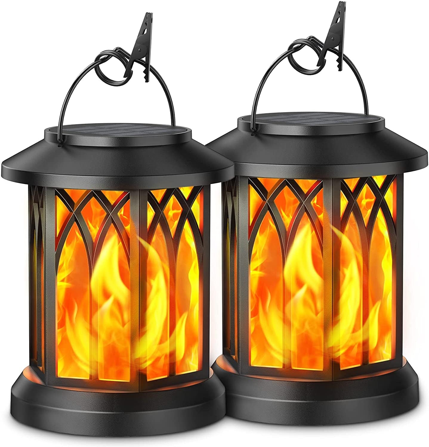 KOOPER Solar Lanterns – Vivid Dancing Flame Outdoor Lights for Garden & Patio