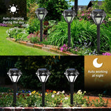Ouddy Decor Solar Lights Outdoor Waterproof LED Garden Lights Cool White 8 Pack