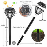 Ouddy Decor Solar Lights Outdoor Waterproof LED Garden Lights Cool White 8 Pack