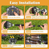 Ouddy Decor Solar Lights Outdoor Waterproof LED Garden Lights Cool White 8 Pack